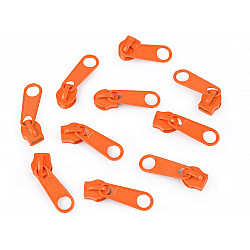 Schieber Zipper zu Spirale Reißverschlüssen 5 mm für Meterware POL, Verbrannte Orange