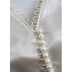 Perlen zum Annähen / Perlen Knöpfe Ø8 mm, Weiße Perlen