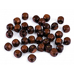 Kubische Perlen, 8x8 mm (20 g Packung) - dunkelbraun
