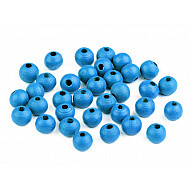 Holzperlen, Ø8 mm (Packung 20 g) - blau azurblau