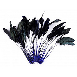 Dekorative Hahnfedern, Länge 13-18 cm, (50-teiliges Paket) - Bleumarin