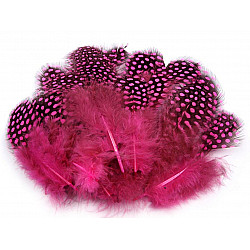 Dekorative Hennefedern, Länge 5-13 cm (Packung 20 Stück) - Rosa Zerstörer