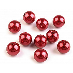 Plastikschild Perle, Ø10 mm (20 g Packung) - rot