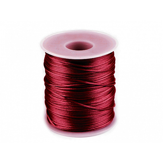 Satin, Ø1 mm (Rolle ca. 80 - 100 m) - Roter Carmin