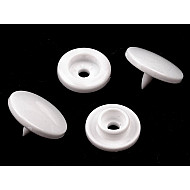 Plastikklammern Durchmesser 12 mm (Pack 50 Sätze) - Weiß