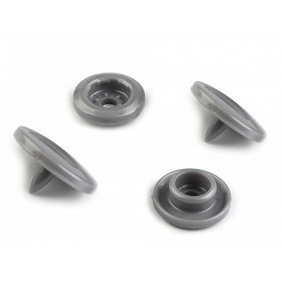 Plastikklammern Durchmesser 12 mm (50 Sätze) - Grau