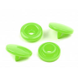 Plastikklammern Durchmesser 12 mm (Pack 50 Sätze) - grünes Neon