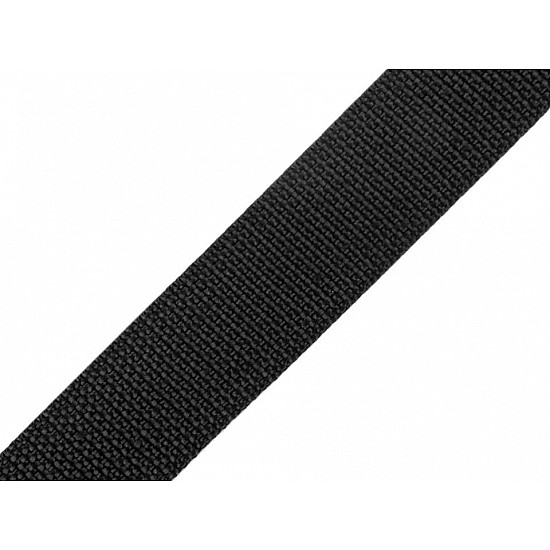Polypropylenriemen, 25 mm breit (5 m Packung) - Schwarz