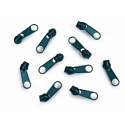 Spiralzipper-Cursor, 3 mm (Pack 10 Stück) - Mosaikblau