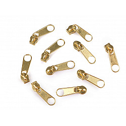 Schieber Zipper zu Spirale Reißverschlüssen 3 mm für Meterware POL, Sonnenuntergang Gold