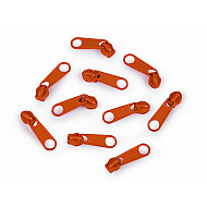 Spiral-Reißverschluss-Cursor, 3 mm (Pack 10 Stück) - Orange verbrannt