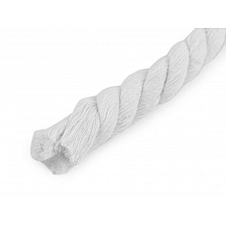Baumwollkordel gedreht Ø12 mm (rolle 10 m) - weiß