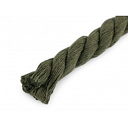 Baumwollkordel gedreht Ø12 mm (rolle 22.5 m) - dunkelgrün - khaki