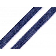 Baumwollkordel flach / Schlauchband Breite 12 mm (Meterware) - dunkelblau