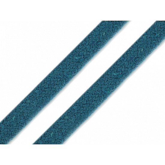 Schnur flach hohl Breite 10 mm (karte 10 m) - türkisblau
