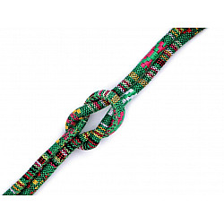 Schnur / Kordel mit Füllung Indianer Motiv Ø6 mm (Meterware) - Irisch Grün