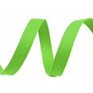 Heringbone-Baumwollband, Breite 10 mm (Rolle 50 m) - grün grün