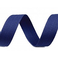 Heringbone-Baumwollband, Breite 20 mm (Rolle 50 m) - Blue Berlin
