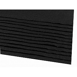 Blätter Filz, 20x30 cm, 166 g / m², 2 Stück - schwarz