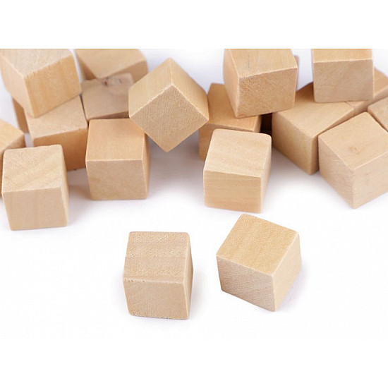 Cube Wood Nature, 1,5 x 1,5 x 1,5 cm (Pack 20 PC)