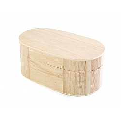 Wood Oval Box - 8,5 x 15 x 6,5 cm