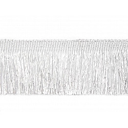 Lurex-Fransen, 40 mm breit (23 m Packung) - Silber