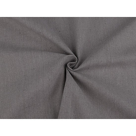Baumwollmaterial Uni (Imitation in), Meter - Grau