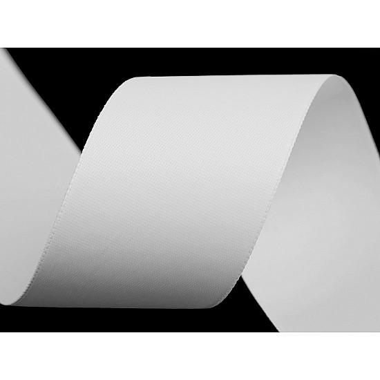 Doppel-Satin-Mattband, Breite 40 mm (Rolle 20 m) - Weiß