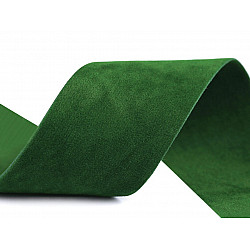 Samtband Velvet beidseitig Breite 40 mm - grün, 1 ml.
