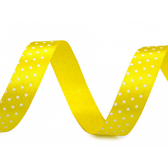 Satiniertes Bandband, 15 mm breit (Walze 22,5 m) - gelb
