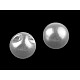 Perlen zum Annähen / Perlen Knöpfe Ø9 mm, perlmutt-weiß, 20 Stück