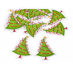 Holzknopf dekorativ - Weihnachten, Hellgrün, 10 Stück