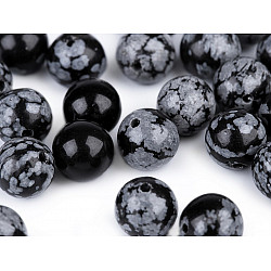 Mineral Perlen Obsidian Ø8 mm (Packung 11 Stück)