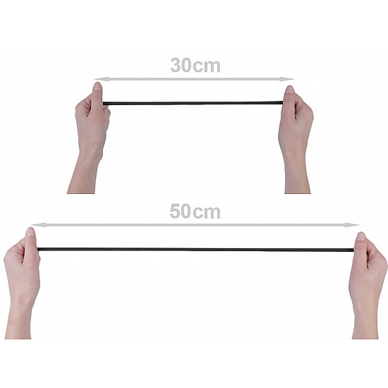 Elastische breite Kleidung, Breite 4 mm (5 m Karte) - Weiß