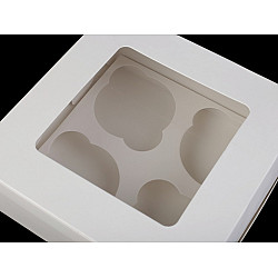 Geschenkbox mit Fenster (Packung 10 Stück) - weiß