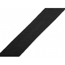 Schrägband Baumwolle Breite 14 mm gefalzt (karte 25 m) - schwarz