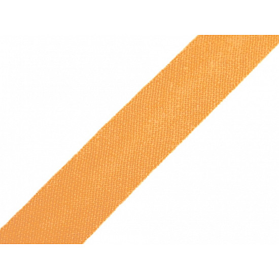 Schrägband Baumwolle Breite 14 mm gefalzt (karte 25 m) - kürbisorange