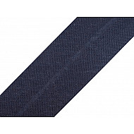 Schrägband Baumwolle Breite 20 mm gefalzt (karte 25 m) - dunkelblau