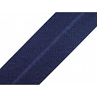 Schrägband Baumwolle Breite 20 mm gefalzt (karte 25 m) - Pariser Blau