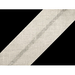 Schrägband Baumwolle Breite 20 mm gefalzt (karte 25 m) - creme
