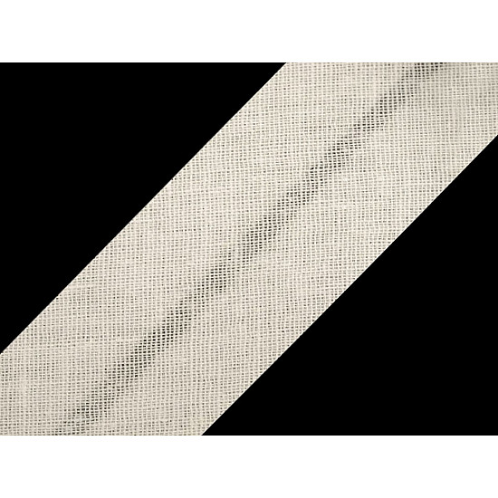 Schrägband Baumwolle Breite 20 mm gefalzt (karte 25 m) - creme