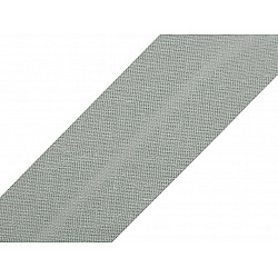 Schrägband Baumwolle Breite 20 mm gefalzt (karte 25 m) - grau