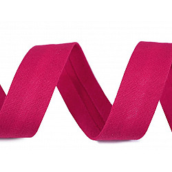Schrägband aus Baumwolle elastisch Breite 20 mm verbügelt - pink, 1 ml.