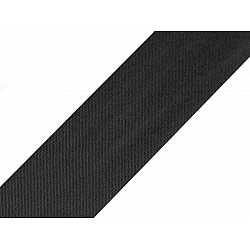 Schrägband Satin Breite 20mm gefalzt ausgemessen (karte 20 m) - schwarz