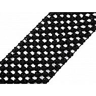 Elastisches Band gehäkelte Tutu zu Meter, Breite 7 cm - Schwarz