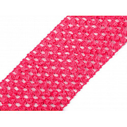 Elastisches Band gehäkelt Tutu zu Meter, Breite 7 cm - Rosa Zmeur