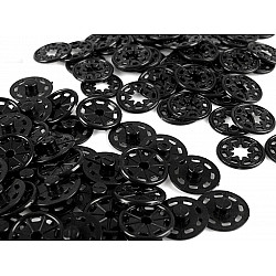 Druckknöpfe Kunststoff Ø25 mm, schwarz, 10 Paar