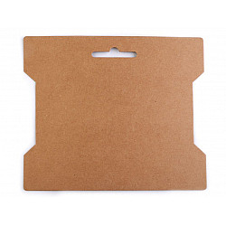 Papierkarte Wickelkarte 14x16,3 cm (Packung 100 Stück) - naturbraun