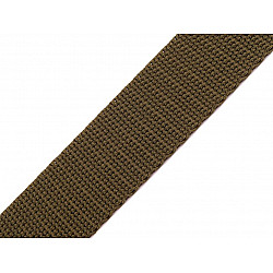 Gurtband aus Polypropylen Breite 30 mm, grün-khaki, 5 m