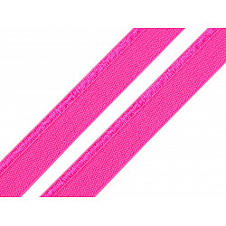 Elastisch mit Paspoal, Breite 11 mm (Karte 25 m) - Rosa Neon